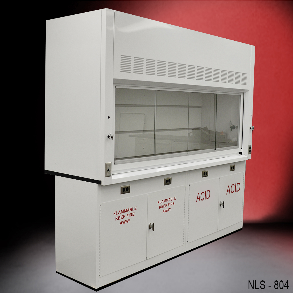 Fisher American Fume Hood W Flammable Acid Storage Cabinets