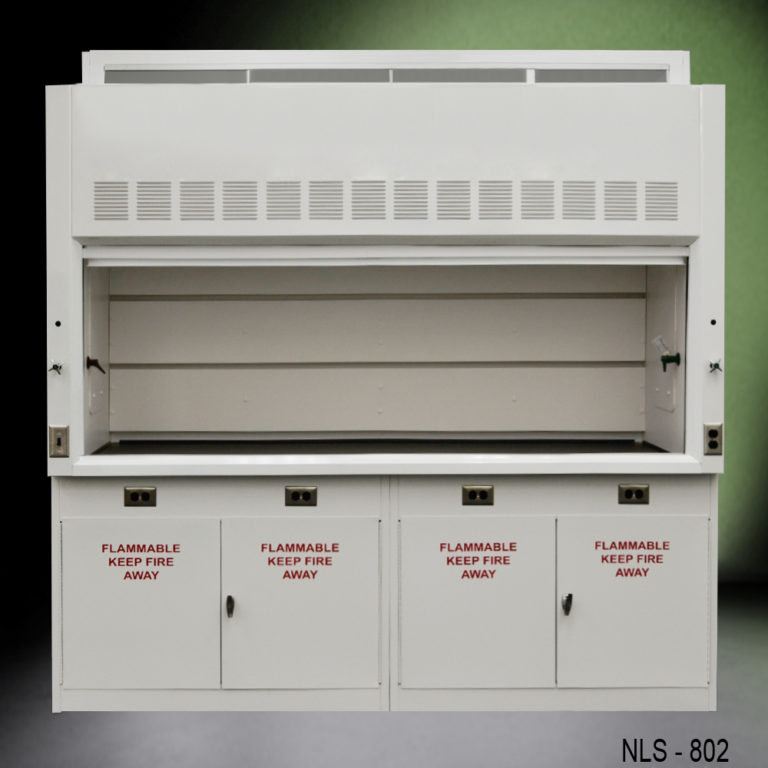 8' Fisher American Fume Hood w/ Flammable Storage Fisher American