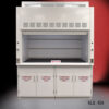 Front view of 6' x 4' Fisher American Fume Hood w/ Flammable Storage Cabinets
