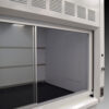 Close up view of 6 foot x 4 foot Fisher American Fume Hood with Flammable & Acid Storage Cabinets.