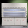 Front view of 8' Fisher American Fume Hood that comes with Acid Storage Cabinets