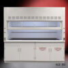 Front view of 8 foot Fisher American Fume Hood with Flammable & General Storage Cabinets (NLS-803)
