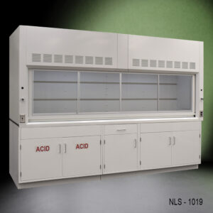 10-foot x 48-inch Fisher American Fume Hood with General and Acid Storage Cabinets (NLS-1019)