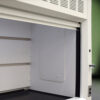 Inside view of 10' x 48" Fisher American Fume Hood w/ General & Acid Storage Cabinets