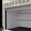 Inside view of 10' x 48" Fisher American Fume Hood w/ General & Acid Storage Cabinets (NLS-1019)