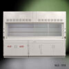 10 ft x 48" Fisher American Fume Hood with General and Acid Storage Cabinets (NLS-1019)