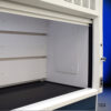 Inside view of 10' x 48" Fisher American Fume Hood w/ Blue General Storage Cabinets