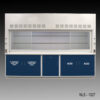 10' x 48" Fisher American Fume Hood with Blue Acid & Flammable Storage Cabinets