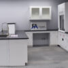 10’ x 11’ x 6’ “L” Cabinet Group Including 10’ x 4’ Peninsula (Island), Wall Cabinet and 3’ Fume Hood with Flammable Storage Cabinet