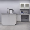 10’ x 11’ x 6’ “L” Cabinet Group Including 10’ x 4’ Peninsula (Island), Wall Cabinet and 3’ Fume Hood with Flammable Storage Cabinet
