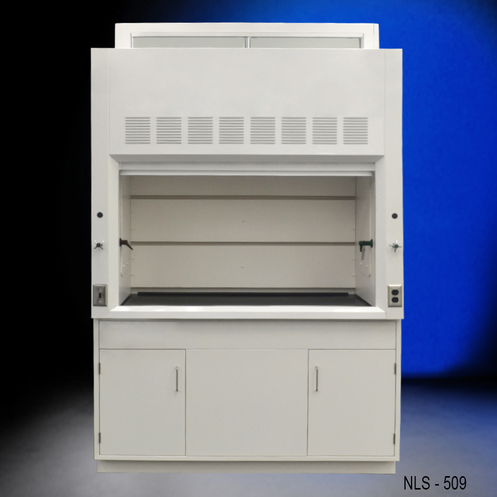 5' x 4' Fisher American Fume Hood w/ General Storage Cabinet
