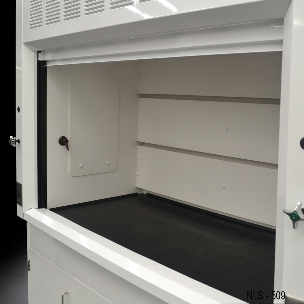 5' x 4' Fisher American Fume Hood w/ General Storage Cabinet