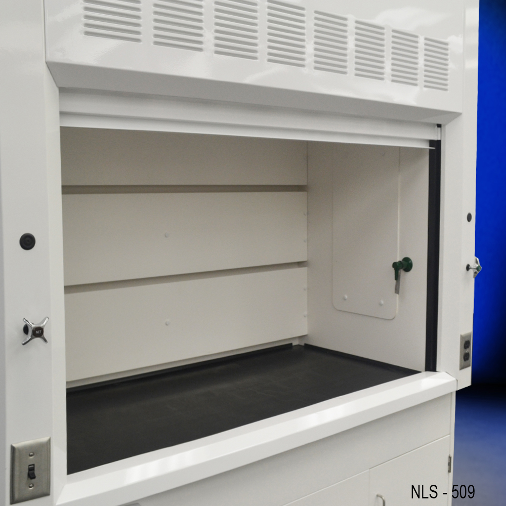 5' x 4' Fisher American Fume Hood w/ General Storage Cabinet