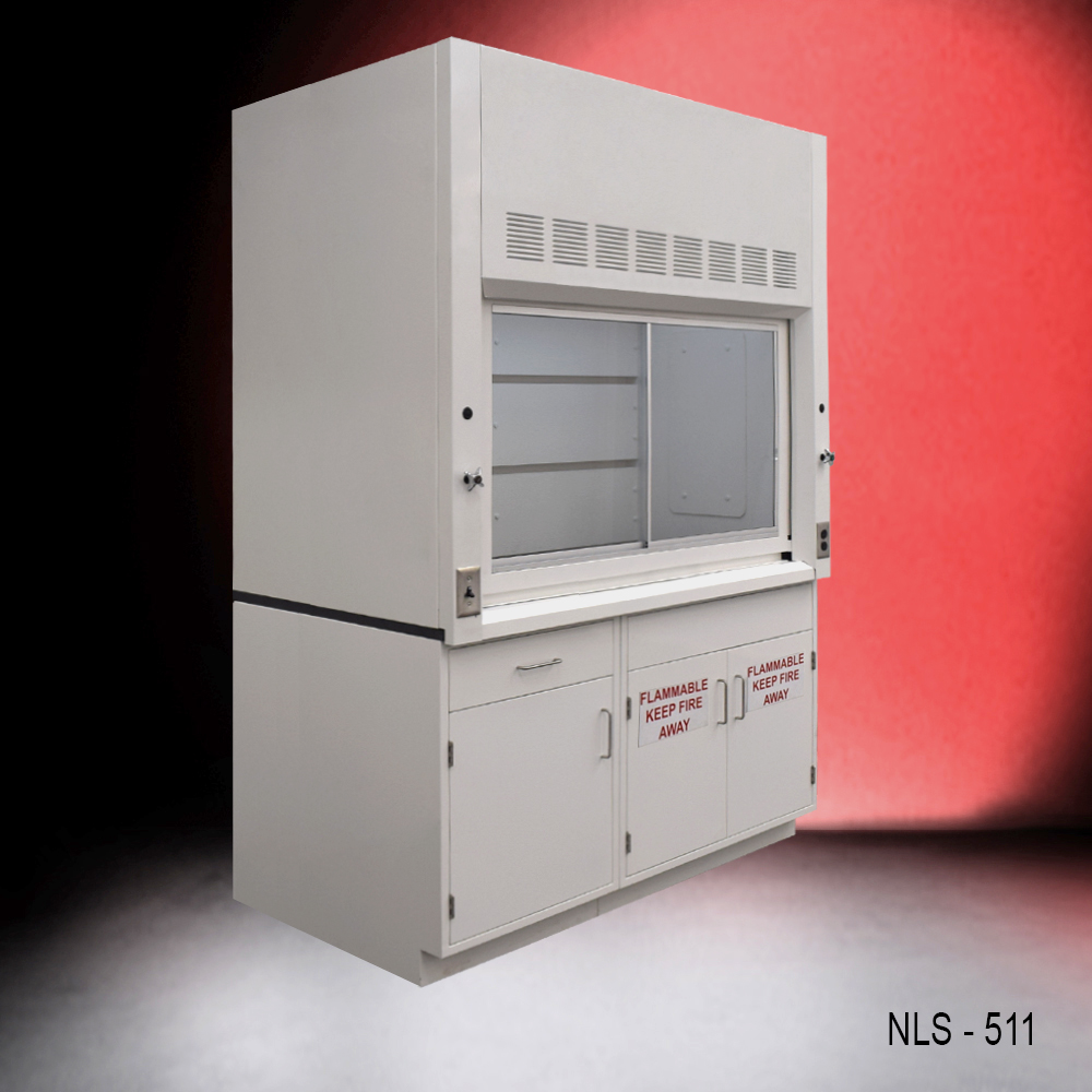 5' x 4' Fisher American Fume Hood w/ Flammable Storage Cabinet