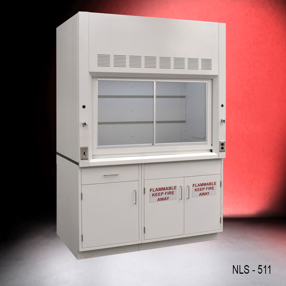 5' x 4' Fisher American Fume Hood w/ Flammable Storage Cabinet