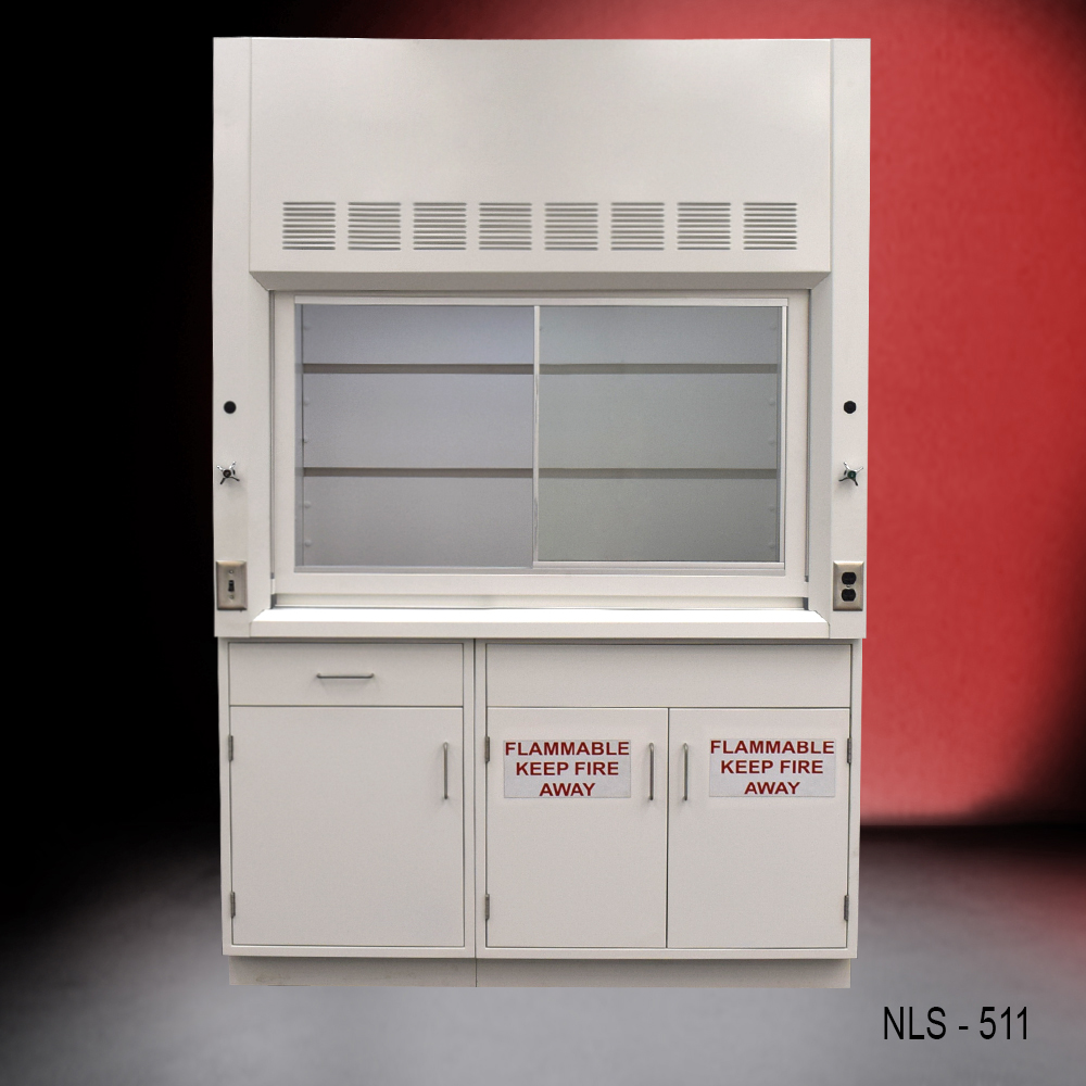 5' x 4' Fisher American Fume Hood w/ Flammable Storage Cabinet