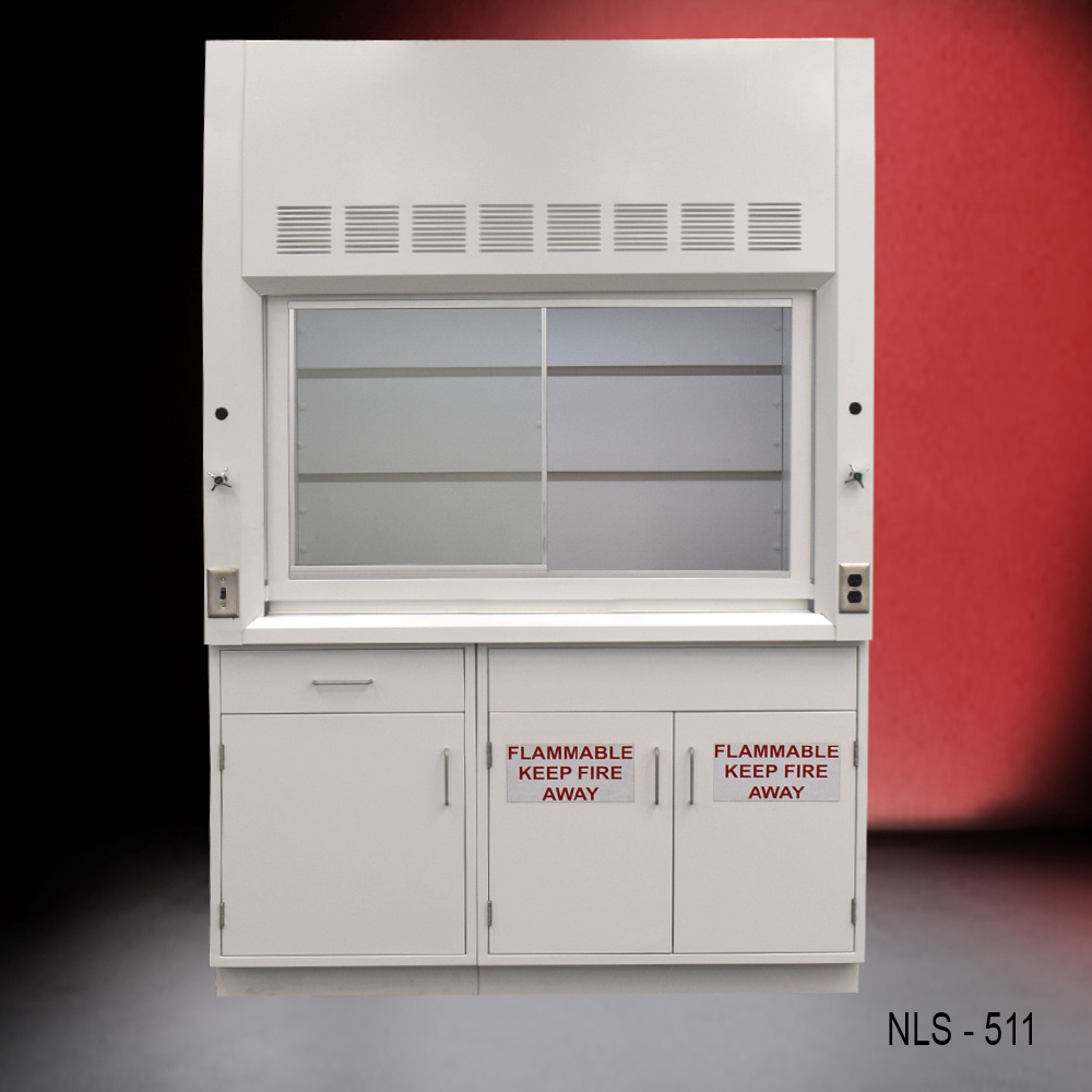 5' x 4' Fisher American Fume Hood w/ Flammable Storage Cabinet