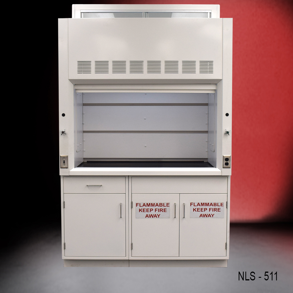 5' x 4' Fisher American Fume Hood w/ Flammable Storage Cabinet
